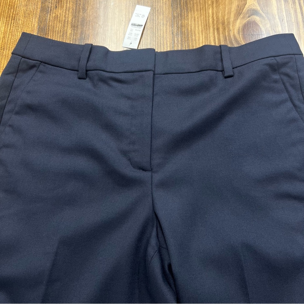 J. Crew Tall Carolina pant in wool-blend flannel in Navy Blue Size 14T - Picture 4 of 11